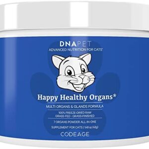 Happy Healthy Organs & Glands Supplement For Cats, Freeze-Dried Raw Bo…