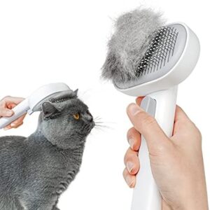 aumuca Cat Brush with Release Button, Cat Brushes for Indoor Cats Shed…