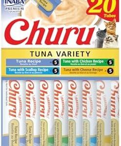 INABA Churu Cat Treats, Lickable, Squeezable Creamy Purée Cat Treat wi…