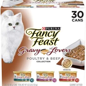 Purina Fancy Feast Gravy Lovers Poultry and Beef Gourmet Wet Cat Food …