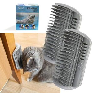 yuntop 2 Pack Softer Self Groomer with Catnip Wall Corner Massage Comb…