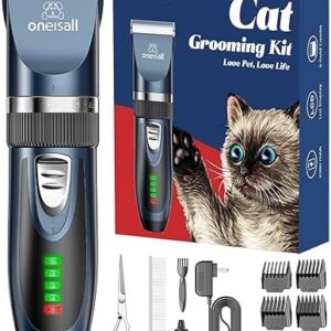 oneisall Cat Clippers for Matted Hair, Quiet Cat Shaver for Long Hair,…