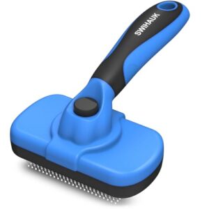 Self Cleaning Slicker Brush for Dogs & Cats, Skin Friendly Grooming Ca…