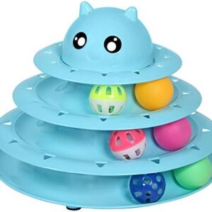 UPSKY Cat Toy Roller 3-Level Turntable Cat Toys Balls with Six Colorfu…