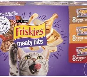 Purina Friskies Gravy Wet Cat Food Variety Pack, Meaty Bits – (Pack of…