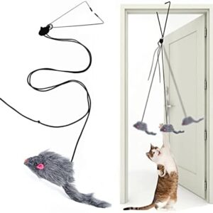 Kalimdor Interactive Cat Feather Toys,Retractable Teaser Toy ，Hanging …