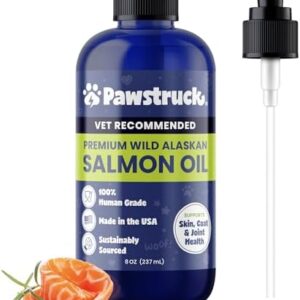 Pure Human-Grade Wild Alaskan Salmon Oil for Dogs & Cats – Vet Recomme…