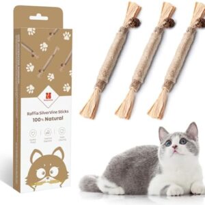 Potaroma 3 Pack Silvervine Cat Toys, Catnip Cat Chew Toys Teeth Cleani…