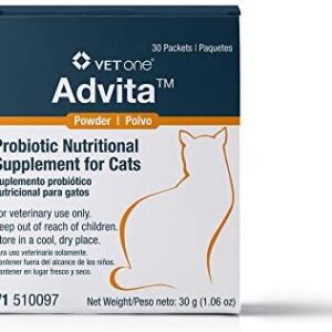 VetOne Advita Powder Probiotic Nutritional Supplement for Cats – 30 (1…