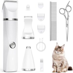 Cat Grooming Clippers Kit, 3 in 1 Electric Pet Hair Trimmer for for Ma…