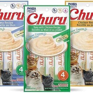 INABA Churu Lickable Purée Natural Cat Treats Tuna & Chicken 3 Flavor …