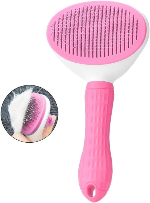 Depets Self Cleaning Slicker Brush, Dog Cat Bunny Pet Grooming Sheddin... - Image 8