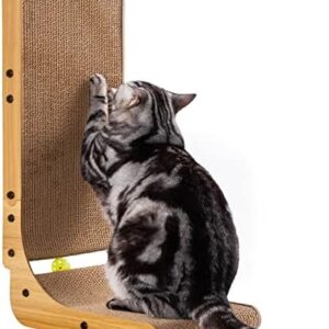 L Shape Cat Scratcher, 26.8 Inch Cat Scratchers for Indoor Cats, Prote…