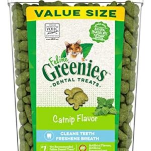 Greenies Feline Adult Natural Dental Care Cat Treats, Catnip Flavor, 9…