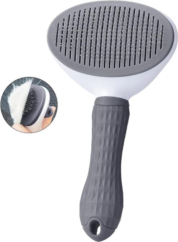 Depets Self Cleaning Slicker Brush, Dog Cat Bunny Pet Grooming Sheddin... - Image 9