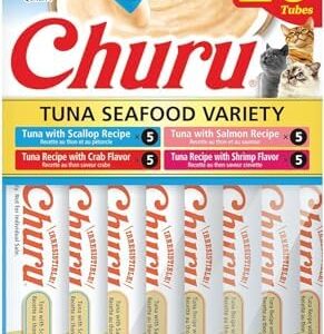 INABA Churu Cat Treats, Lickable, Squeezable Creamy Purée Cat Treat wi…