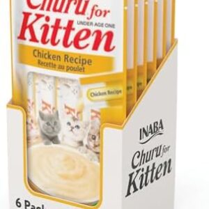 INABA Churu for Kittens, Grain-Free Creamy, Purée Lickable Cat Treats …