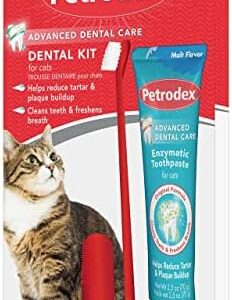 Petrodex Dental Care Kit for Cats, Cat Toothbrush and Toothpaste, Clea…