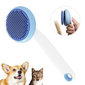 Cat Brush for Shedding, Pet Grooming Self Cleaning Slicker Brush for C…