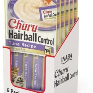 INABA Churu Hairball Control, Functional, Creamy Lickable Purée Cat Tr…