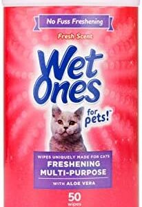 Wet Ones for Pets Freshening Multipurpose Wipes for Cats with Aloe Ver…