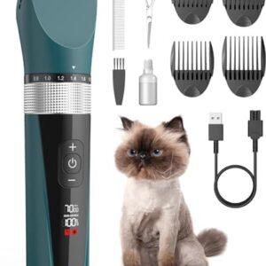 oneisall Cat Grooming Clippers for Matted Long Hair, 5-Speed Cat Groom…