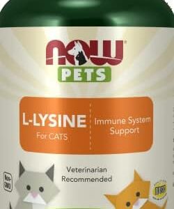 NOW Pet Health, L-Lysine Supplement, Powder, Formulated for Cats, NASC…