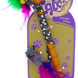 Hartz Just For Cats Twirl and Whirl Interactive Cat Toy Wand, All Bree…