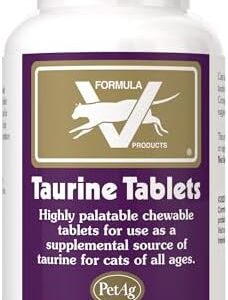 Pet-Ag Taurine Tablets for Cats – 100 Tablets – Daily-Use, Chewable Su…