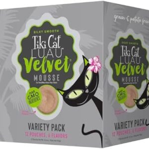 Tiki Cat Velvet Mousse, Protein Blend in Broth Variety Pack, Complete …