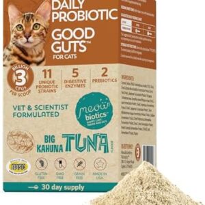 Good Guts for Cats Probiotic Powder, 11 Probiotic Strains, 2 Prebiotic…