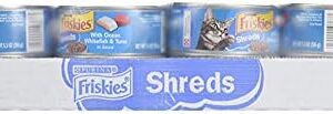 Purina Friskies Wet Cat Food, Shreds With Ocean Whitefish & Tuna in Sa…