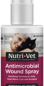 Nutri-Vet Antimicrobial Wound Spray for Cats – Formulated to Sooth Ski…