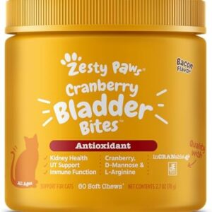 Zesty Paws Cranberry Urinary Track Bites for Cats – Kidney & Urinary T…