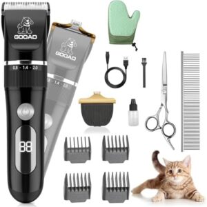 Cat Grooming Kit, Cat Clippers for Matted Hair, Cordless Cat Shaver fo…