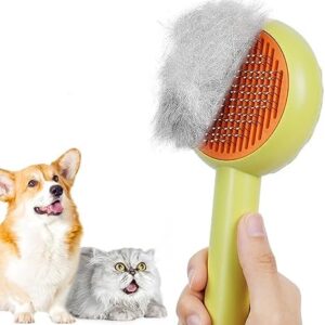 HICC GROOM! Pet Grooming Brush for Cats and Dogs, Self-Cleaning Sliker…