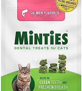 Minties Dental Treats for Cats, (Chicken/Salmon) Flavored Treats for C…