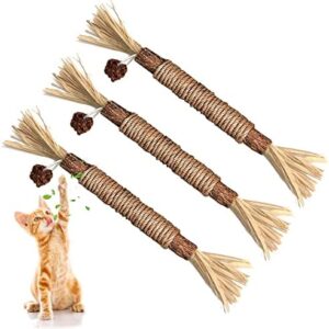 3 Pack Silvervine Cat Toy, Silvervine Sticks Cat Toys for Indoor Cats,…