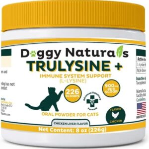 Trulysine Plus L-Lysine for Cats Immune Support Oral Powder 8oz/226g -…