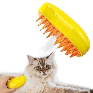 Innovative Cat Steam Brush: Steamy Pet Brush 3-in-1 Self-Cleaning Groo…