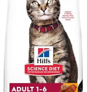 Hill’s Science Diet Adult 1-6, Adult 1-6 Premium Nutrition, Dry Cat Fo…