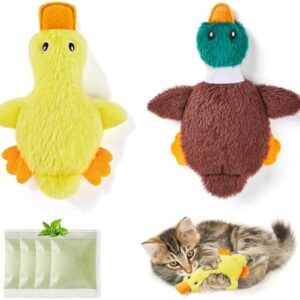 Potaroma Cat Toys Catnip Crinkly Sound 2 Pcs, Mess-Free Stuffless Kitt…