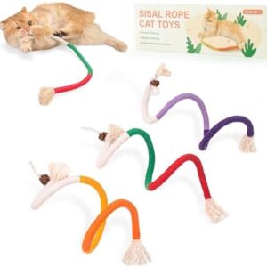 Sisal Rope Cat Toys,3 Pack Bite-Resistant Catnip Toys,Cat Toys for Bor…