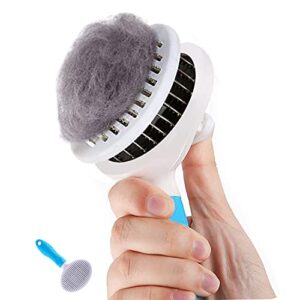 Cat Brush for Shedding – Self-Cleaning Slicker Brush Removes Loose Und…