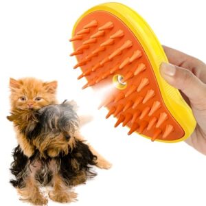 Cat Mist 3-in-1 Rechargeable Silicone Pet Grooming Tool: Self-Cleaning…