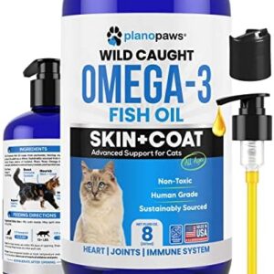 Omega 3 Fish Oil for Cats – Better Than Salmon Oil for Cats – Kitten +…