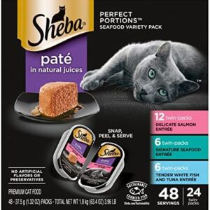 SHEBA Perfect Portions Paté Wet Cat Food Trays (24 Count, 48 Servings)…