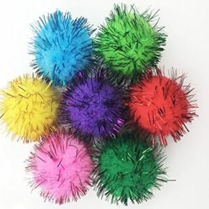 VAPKER 30 Piece Assorted Color Sparkle Balls Cat’s Favorite Toy Tinsel…