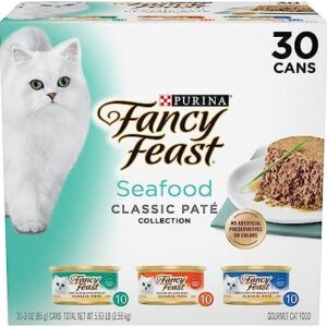 Purina Fancy Feast Seafood Classic Pate Collection Grain Free Wet Cat …