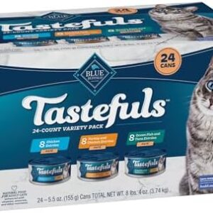 Blue Buffalo Tastefuls Wet Cat Food Paté Variety Pack, Made with Natur…